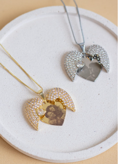 Colar Coração Cravejado