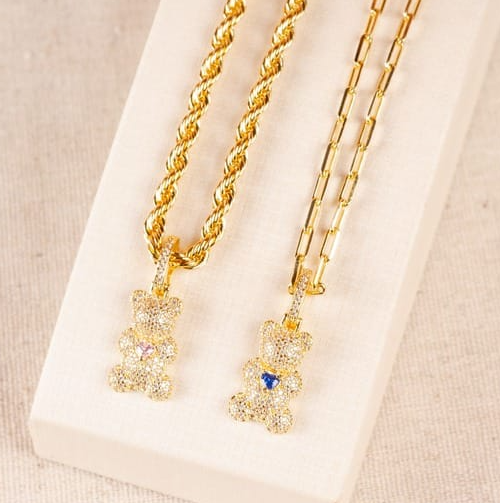 Pingente Urso Cravejado